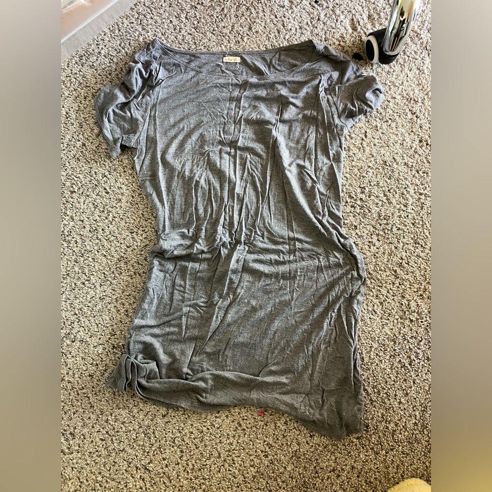 Hollister Heather Gray T-Shirt Dress